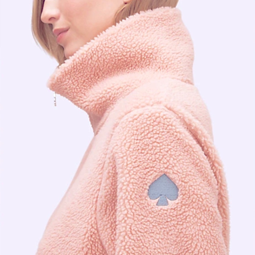 NWT Kate spade Sherpa zip up jacket